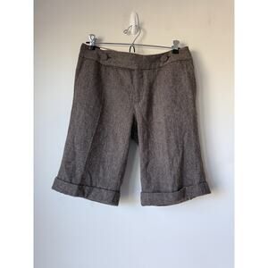 NEW Banana Republic 6 Herringbone Martin Fit Shorts 100% Wool Brown